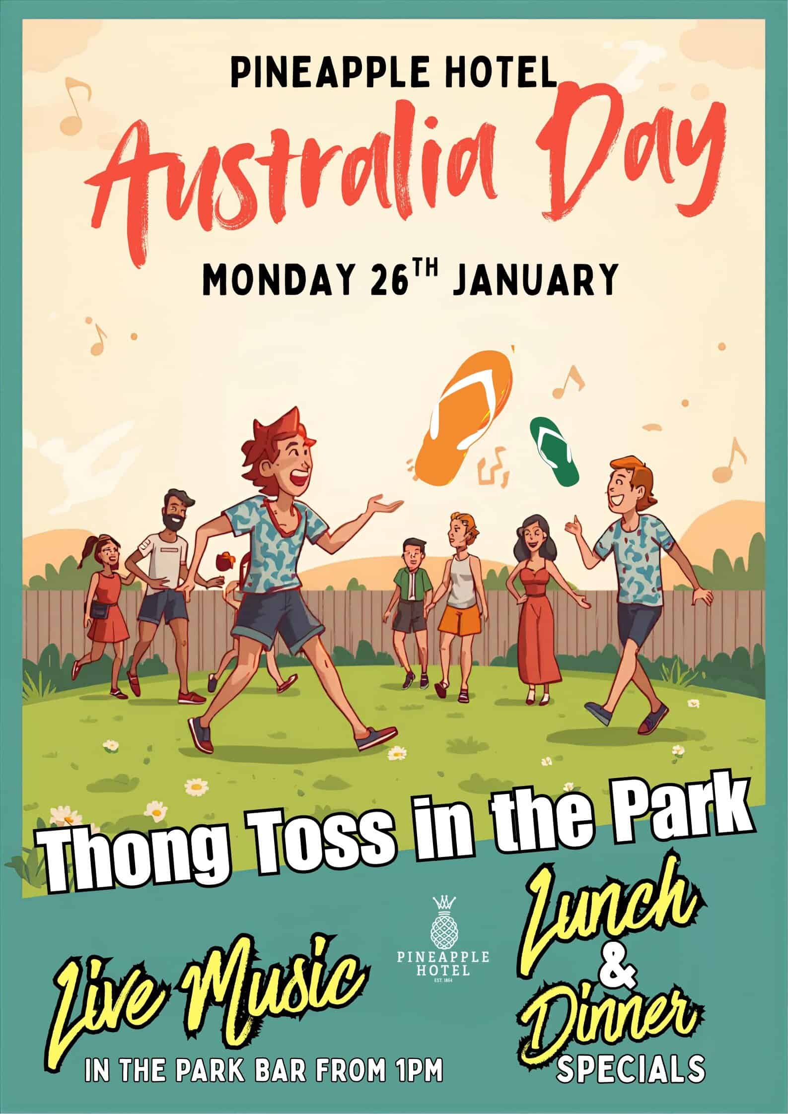 Australia Day Backyard Thong Toss Poster