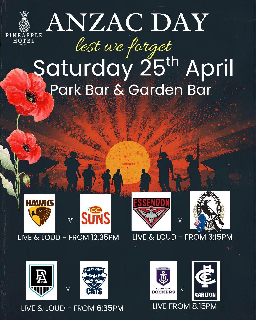 Copy of ANZAC Day Celebration Poster at Pineapple Hotel (3)
